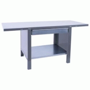 PROREGAL Etabli BUFFALO METAL avec 1x Tiroir | HxLxP 83x150x73cm | Capacité de Charge 700kg | Gris - gris métal PR_RS157-13 PROREGAL Etabli BUFFALO METAL avec 1x Tiroir | HxLxP 83x150x73cm | Capacité de Charge 700kg | Gris - gris métal PR_RS157-13