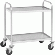 Royal Catering - Royal Catering RCSW 2.1H Chariot de Service en Acier Inoxydable avec roulettes Chariot de Transport à 2 Bords (capacité de Charge - Royal Catering - Royal Catering RCSW 2.1H Chariot de Service en Acier Inoxydable avec roulettes Chariot de Transport à 2 Bords (capacité de Charge -