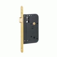 Serrure encastrable pour porte intérieure, axe 70mm, bouts ronds, laiton brossé - THIRARD - doré 3150260072006 Serrure encastrable pour porte intérieure, axe 70mm, bouts ronds, laiton brossé - THIRARD - doré 3150260072006