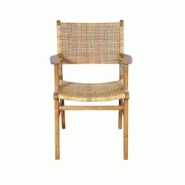 SIT Möbel Fauteuil | Teck tressé en rotin | naturel | L 59 x P 60 x H 84 cm - beige multi-matériau 02465-01 SIT Möbel Fauteuil | Teck tressé en rotin | naturel | L 59 x P 60 x H 84 cm - beige multi-matériau 02465-01