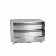 Soubassement réfrigéré 2 tiroirs GN 3/1 - 154 L | 1230 x 700 x 865 mm | Tefcold - UD2-3