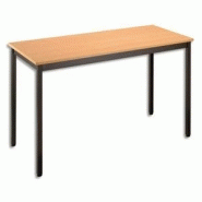 Sodematub table polyvalente rectangulaire 120 x 60 cm hêtre/noir