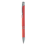 Stylo à bille en paille de blé - plastique avec pièces métalliques - encre bleue - couleur rouge Stylo à bille en paille de blé - plastique avec pièces métalliques - encre bleue - couleur rouge