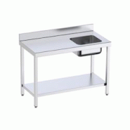 Table inox de préparation avec bac à droite et étagère P 700 mm | Distform-bac A droite longueur 2400 mm - 8445842025323 Table inox de préparation avec bac à droite et étagère P 700 mm | Distform-bac A droite longueur 2400 mm - 8445842025323