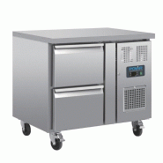 Table réfrigérée GN 1/1 ventilée 2 tiroirs 124 L Série U DA546 Polar