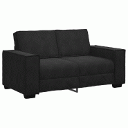 VidaXL Canapé à 2 places Noir 160x78x84 cm Velours Modèle AbriVallée 58 - 8721158689245