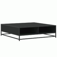 VidaXL Table basse noir 100x100x30 cm bois d'ingénierie et métal Modèle Mirage Design - 848774