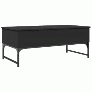 VidaXL Table basse noir 100x50x40 cm bois d'ingénierie et métal Modèle Renaissance Prestige - 845376