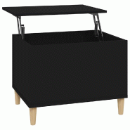 VidaXL Table basse Noir 60x44,5x45 cm Bois d'ingénierie Modèle Balcon Omega Prime Plus - 819565