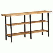 VidaXL Table console 140x35x70 cm bois de manguier massif Modèle Patio Pi Plus - 373613