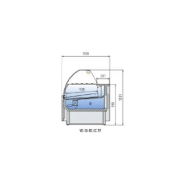 Vitrine horizontale avec système d'évaporation automatique, pour pâtisseries - cve-10-rc-cc-tf docriluc_1