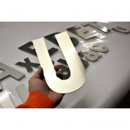 Alu-lettres-relief - lettrage 3d aluminium découpé - enseigne relief en kit - popdeco