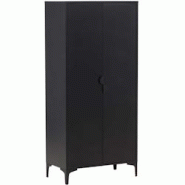 Armoire 2 portes en métal Piring noir Venture Home - noir 7340220835529