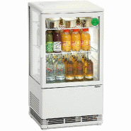 Bartscher Mini vitrine réfrigérée 58L, blanc - blanc multi-matériau 700258G