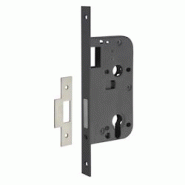 Boitier de serrure encastrable à cylindre pour porte d'entrée, axe 50mm, bouts carrés, pêne dormant seul - THIRARD - gris 3150260097061 Boitier de serrure encastrable à cylindre pour porte d'entrée, axe 50mm, bouts carrés, pêne dormant seul - THIRARD - gris 3150260097061