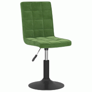 Chaises pivotantes à manger lot de 6 vert foncé velours Modèle Manille - 8720286758311