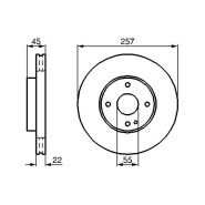 Disque de frein Bosch 0986478638 - boîte de 2 disques ventilés pour montage avant - 4 trous - épaisseur 22 mm Disque de frein Bosch 0986478638 - boîte de 2 disques ventilés pour montage avant - 4 trous - épaisseur 22 mm