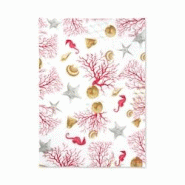 Excelsa torchon Coral en coton 50x70 cm multicolore - multicolore textile 67410