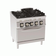 Fourneau 4 feux gaz sur four gaz  Référence: PFG8GG7