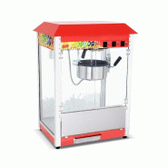 GASFRIT Machine à popcorn électrique industrielle avec vitrine chauffante, cuve 8 oz en acier inoxydable 645x544x403 mm - poproja
