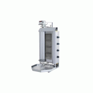 Gaz gril à kebab avec moteur en haut – gril à gyros 4 brûleur – max. 50 kg – avec portes battantes – 60 x 80 cm – Réf. AKS-SGS-DS-33 - AKS-SGS-DS-33