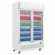 Polar Réfrigérateur à porte vitrée double série G avec Light Box 950 ltr. - blanc acier GE580 Polar Réfrigérateur à porte vitrée double série G avec Light Box 950 ltr. - blanc acier GE580