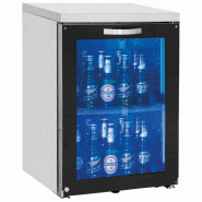 Réfrigérateur bar droite avec 1 porte battante en verre, 30/50 bouteilles 460x500x875 mm - VIRTUS - 0615402800969