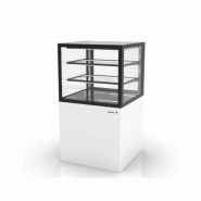 Vitrine neutre INTEGRA sur base - 600 mm - 3 niveaux - H1100 mm - IN60/50-110N | Sayl Barcelona- Accès Back-Service - blanc 674005070377