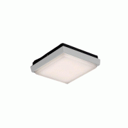 Zafferano Alu Applique Et Plafonnier En Aluminium Blanc Mat, 17,5X17,5X4,5 Cm, Led 10W 3000K Ip54 Pour Éclairage Intérieur Et Extérieur De Design -