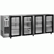 Arrière-bar réfrigéré inox 4 portes vitrées battantes température +... - PFGB229PVI