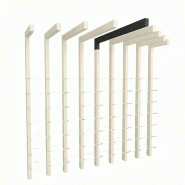 Barre horizontale Oslo avec equerre 6x10x160 cm - noir