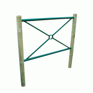 Barrière de ville bois et acier galvanisé