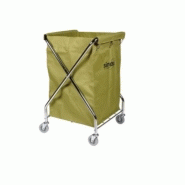 Chariot à linge pliable en acier inoxydable - h985 x l625 x p620 mm - 270l