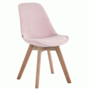 Décoshop26 - Chaise de salle à manger x1 design scandinave en velours rose et piètement à 4 pieds en bois clair 10_0003281 - 3000251495690 Décoshop26 - Chaise de salle à manger x1 design scandinave en velours rose et piètement à 4 pieds en bois clair 10_0003281 - 3000251495690