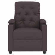 Fauteuil inclinable électrique Marron foncé Tissu Modèle Elmorane - 8720286940020