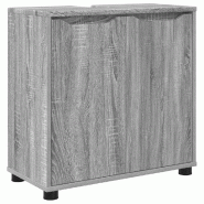 Helloshop26 - Armoire de lavabo moderne avec espace de rangement 60 x 30 x 60 cm en bois d'ingénierie gris sonoma 02_0054577 - gris Bois massif 30002