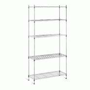 Helloshop26 - Étagère garage atelier professionnelle 35 x 90 x 180 cm 150 kg métallique gris 14_0001536 - 3000187178988