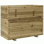 Helloshop26 - Jardinière bac lit surélevé plantes fleurs terrasse jardin 90 x 40 x 72,5 cm bois de pin imprégné marron 02_0037997 - 3000214016580 Helloshop26 - Jardinière bac lit surélevé plantes fleurs terrasse jardin 90 x 40 x 72,5 cm bois de pin imprégné marron 02_0037997 - 3000214016580