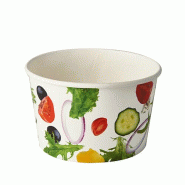 Starpak 50 bols à salade, carton To Go 600 ml Ø 12,5 cm · 7,5 cm Salad - vert en carton 86032