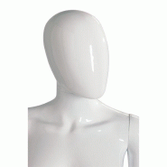 Tête femme modulable blanc brillant style Design - solidaire et polyvalente