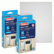 Tesa INSECT STOP H&L Fly Screen Windows - Moustiquaire pour fenêtre - avec ruban crochet, pouvant être coupé à la taille - 2x 150 cm x 180 cm - no
