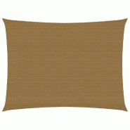 VidaXL Voile d'ombrage 160 g/m² Taupe 3x4 m PEHD Modèle Jardin Iota Prime - marron 311402