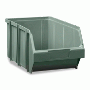 Bac à bec gerbable 8,3L - 346 x 212 x 165 mm - Résistant aux chocs et empilable - Coloris vert Bac à bec gerbable 8,3L - 346 x 212 x 165 mm - Résistant aux chocs et empilable - Coloris vert