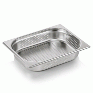 Bac inox perforé fond et côtés GN 1/2 H 65 mm 4 ltr GN ESSENTIALS lot de 6 - Was Germany - multi-matériau 4044925166003