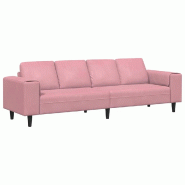 Canapé de salon Rose 250 x 77 x 76 cm Modèle Vega Master Edge - Matériau naturel 8721158899675