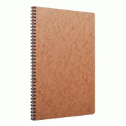 Clairefontaine Lot de 5 Cahier Age Bag A4, 100p./50 feuilles 90 g/m² reliure intégrale, couv. Coloris tabac, ligné + marge - 3329680781458