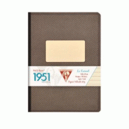Clairefontaine Lot de 5 Carnet 1951 A5, 192p./96 feuilles 90 g/m² brochure dos toilé, coloris noir, ligné 8mm - 3329681952468