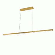 Fabas Luce Suspension Led Ling 40 W 4800 Lm 3000 K, Structure En Laiton Satiné Et Méthacrylate, Classe 2, Intensité Variable - Série Ling - jaune