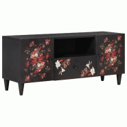 Helloshop26 - Armoire de rangement moderne avec 2 portes 105 x 33,5 x 46 cm en bois de mangue massif multicolore 02_0057856 - Bois massif 300024026480