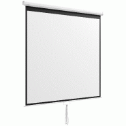 Helloshop26 - Écran de projection manuel 178 x 178 cm verrouillage auto surface mate occultant montage mural design en plastique 21_0000015 - métal Helloshop26 - Écran de projection manuel 178 x 178 cm verrouillage auto surface mate occultant montage mural design en plastique 21_0000015 - métal